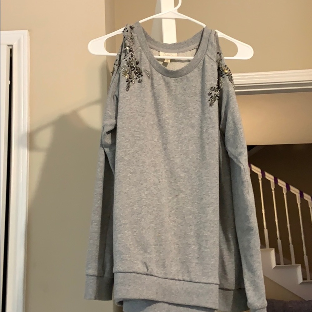 Anthropologie gray sweatshirt